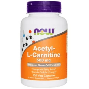 Now Foods Acetyl-L-Carnitine 500 mg, 100 kapslí