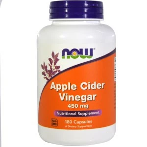 Now Foods Apple Cider Vinegar ( Jablečný ocet ) 450 mg, 180 kapslí