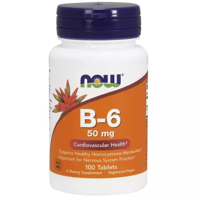 Now Foods Vitamin B6, 50 mg, 100 tablet