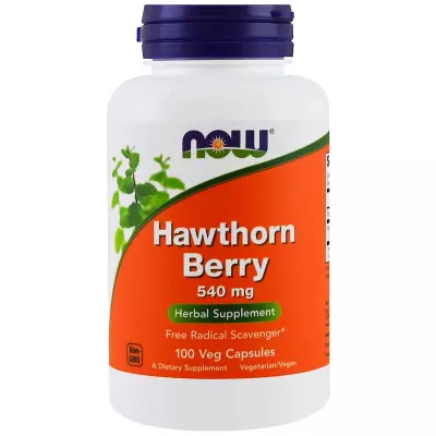 Now Foods Hloh (Hawthorn Berry), 540 mg, 100 rostlinných kapslí
