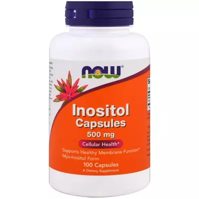 Now Foods Inositol, 500 mg, 100 kapslí