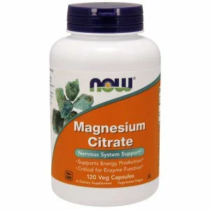 Now Foods Magnesium Citrate (citrát hořčíku), 120 kapslí