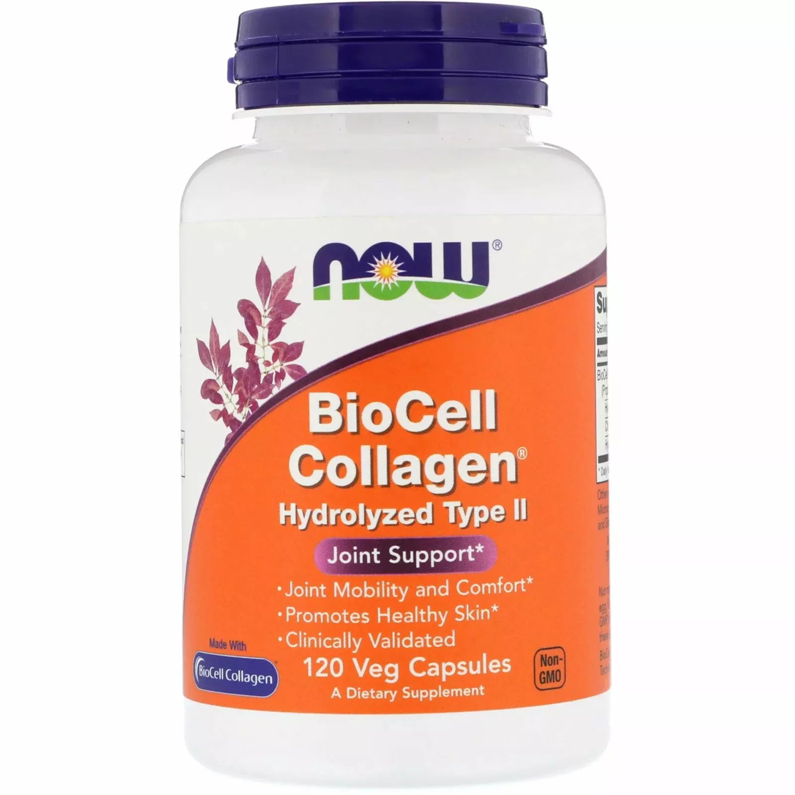 Now Foods BioCell Collagen, hydrolyzovaný kolagen typu II, 120 veg.kapslí