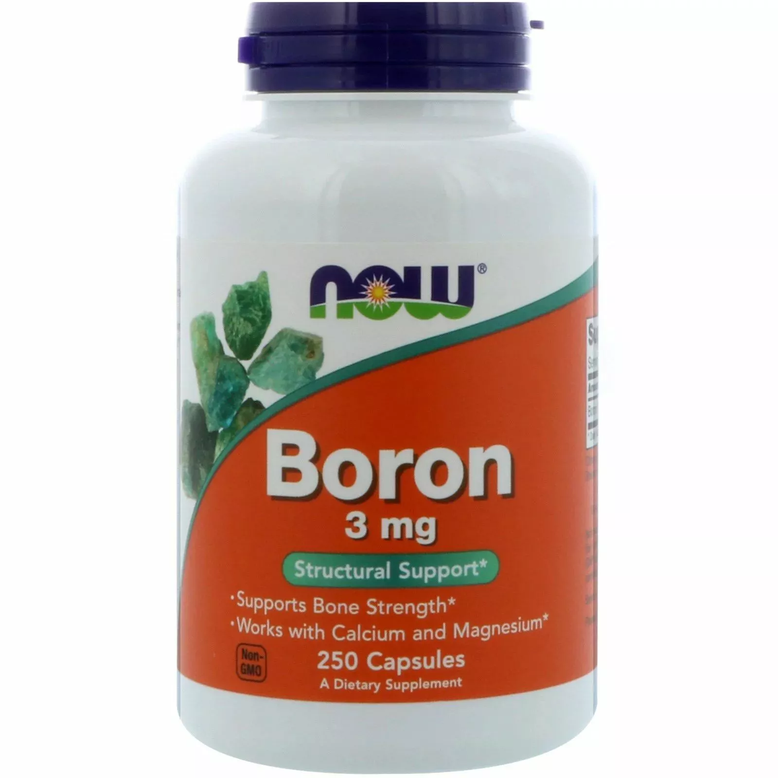 Now Foods Now Boron (bór), 3 mg, 250 kapslí