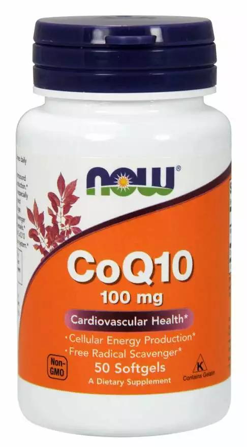 Now Foods Koenzym Q10, 100 mg, 50 softgel kapslí