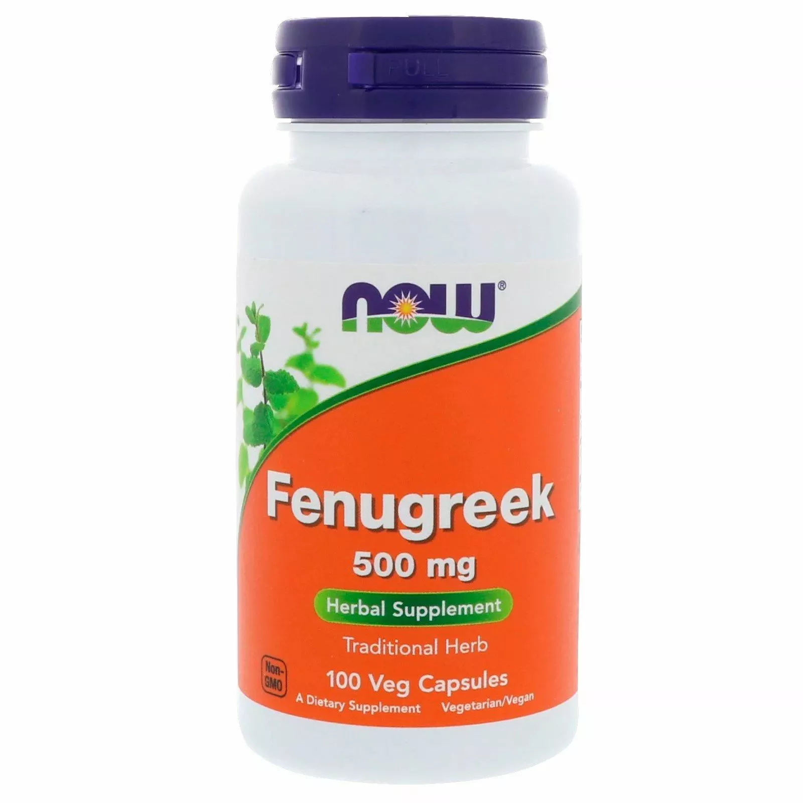 Now Foods Fenugreek 500 mg, 100 rostlinných kapslí