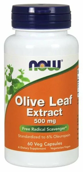Now Foods Olive leaf extract 500 mg, 60 rostlinných kapslí