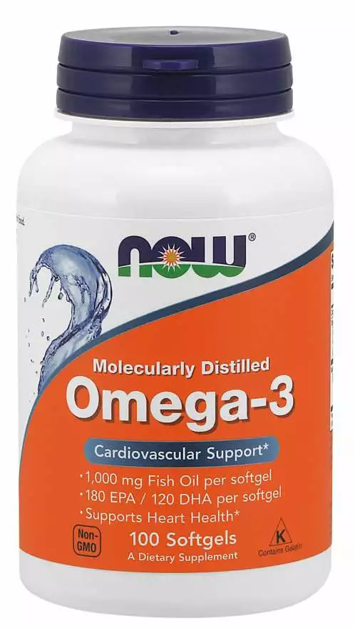 Now Foods Omega 3 (180 EPA / 120 DHA), 100 softgel kapslí
