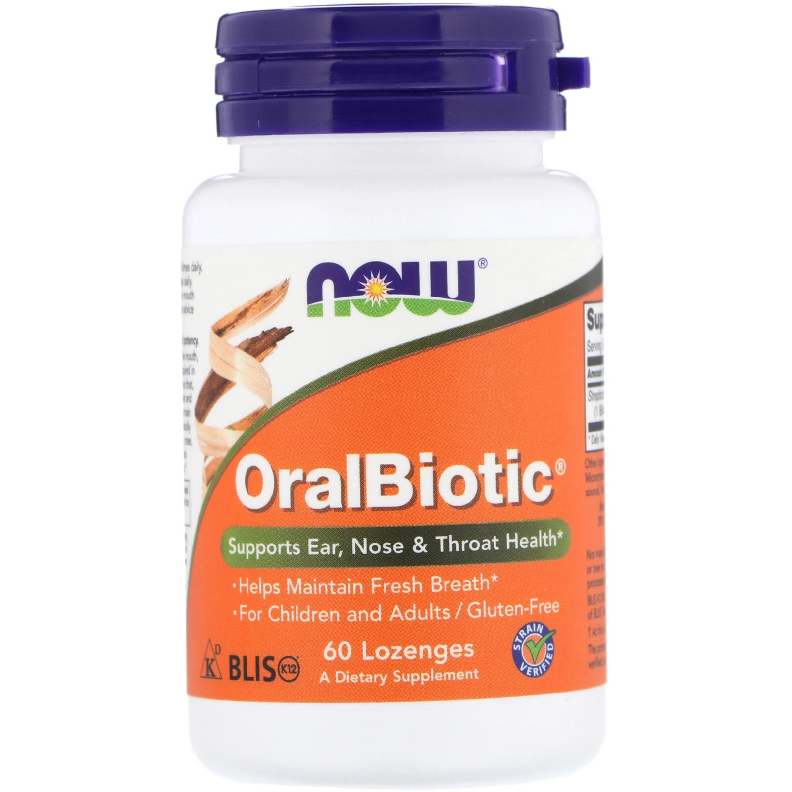Now Foods Oralbiotic (Ústní probiotika), 60 pastilek