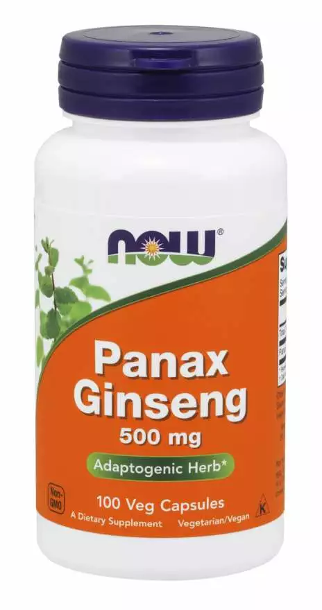 Now Foods Panax Ginseng 500mg, 100 veg.kapslí