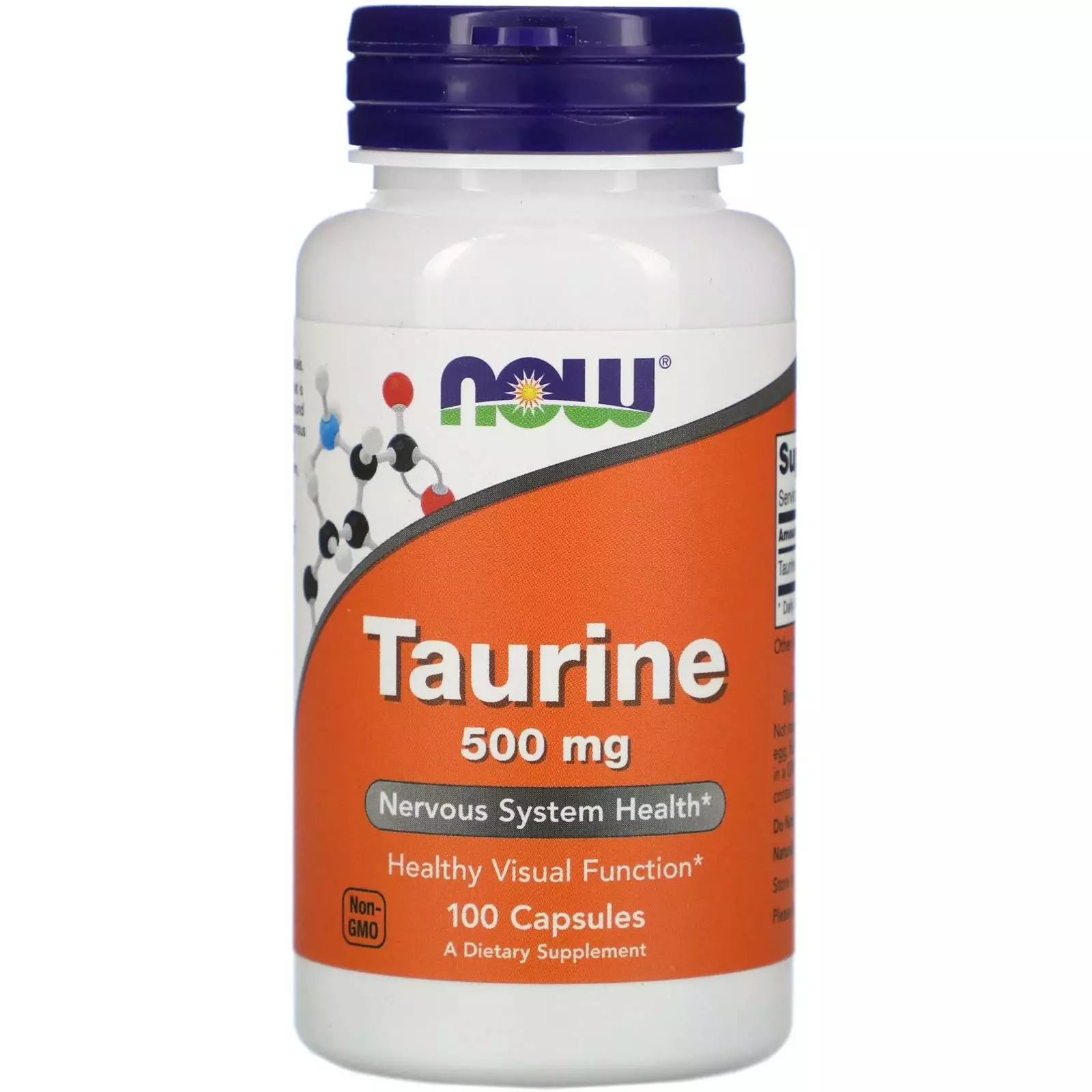 Now Foods Taurin 500 mg, 100 kapslí