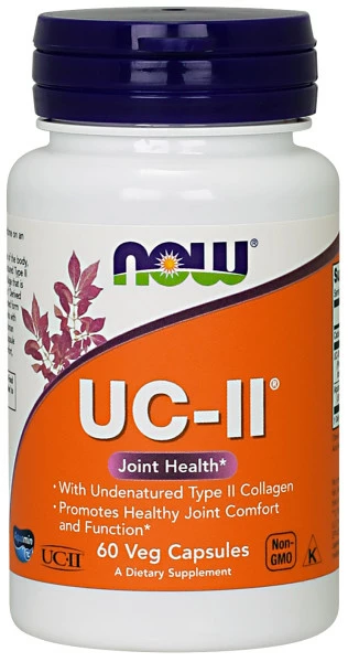Now Foods UC-II® Type II Collagen (kolagen typu II), 60 rostlinných kapslí