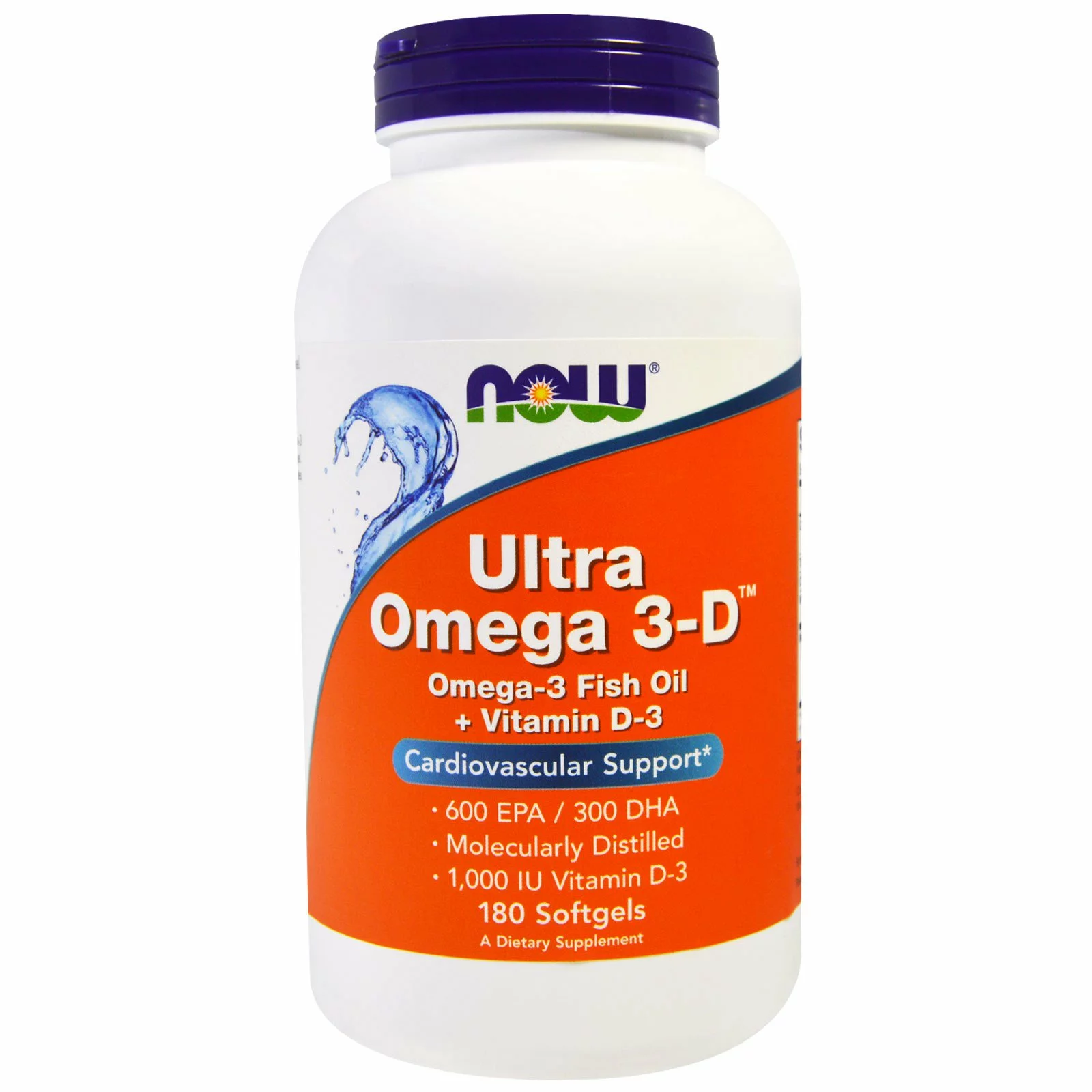 Now Foods Ultra Omega 3-D, 600 EPA/300 DHA, 180 softgel