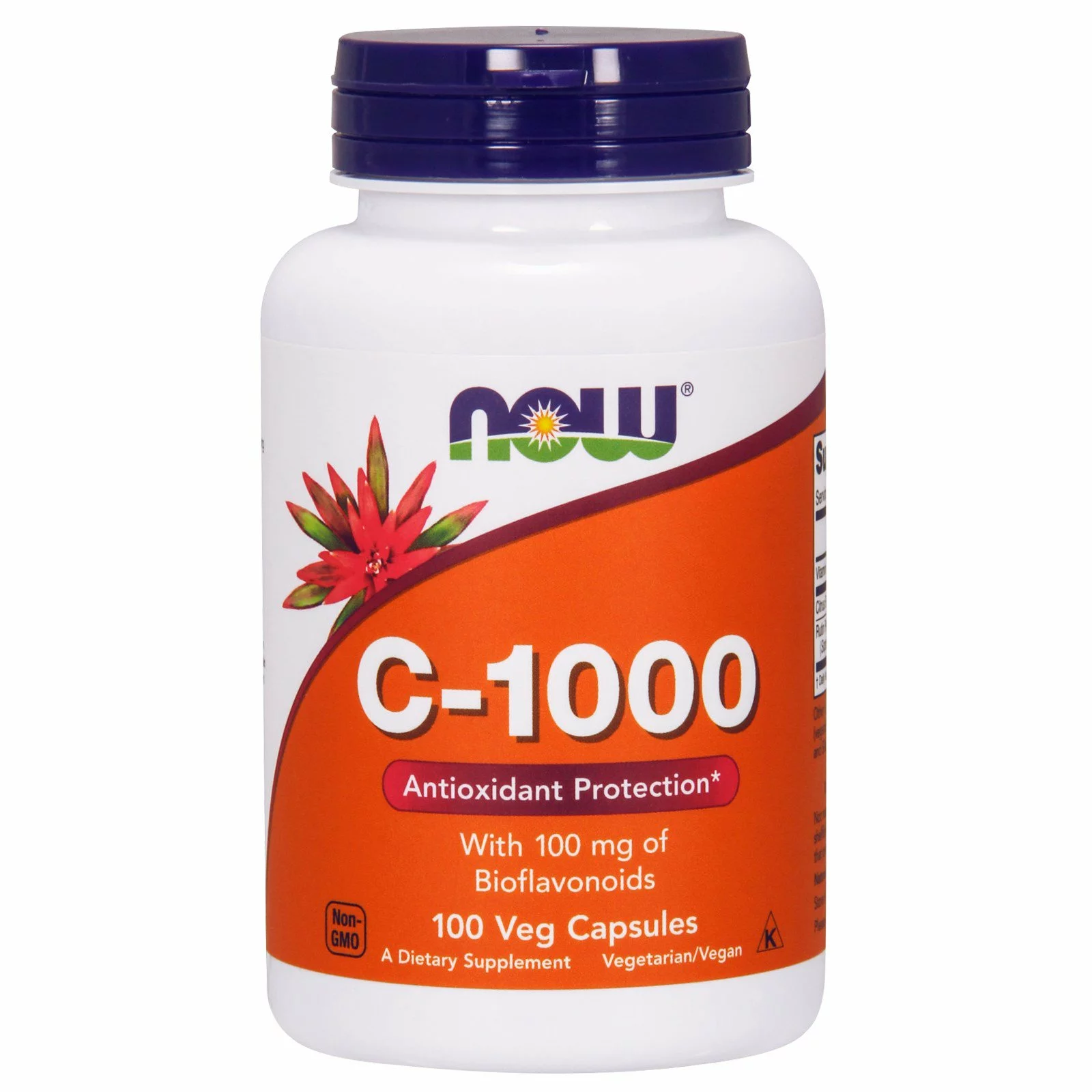 Now Foods Now Vitamin C 1000 mg, s bioflavonoidy, 100 rostlinných kapslí