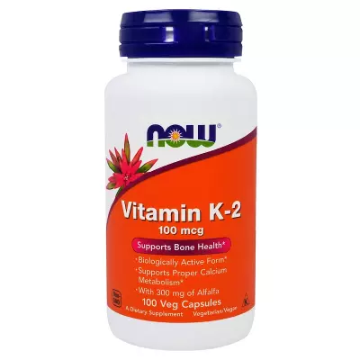 Now Foods Vitamin K2 100 mcg, 100 kapslí