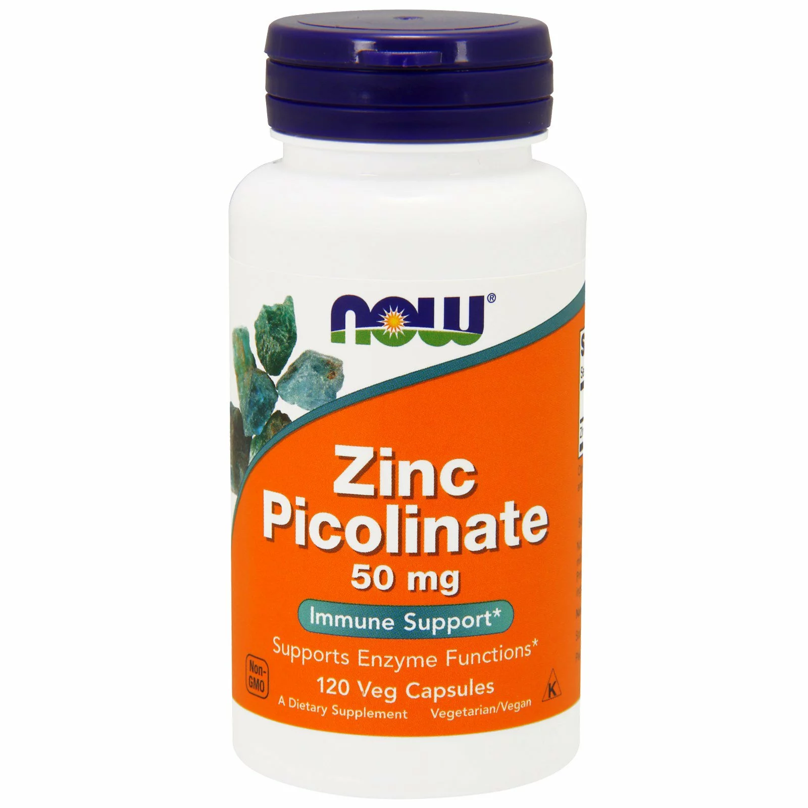 Now Foods Zinc Picolinate (zinek pikolinát) 50 mg, 120 rostlinných kapslí