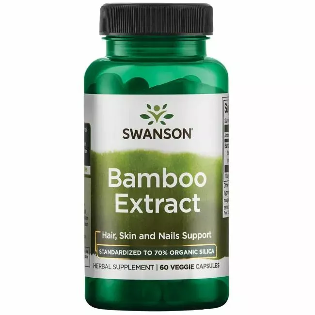 Bamboo Extract (křemík z bambusu), 60 rostlinných kapslí