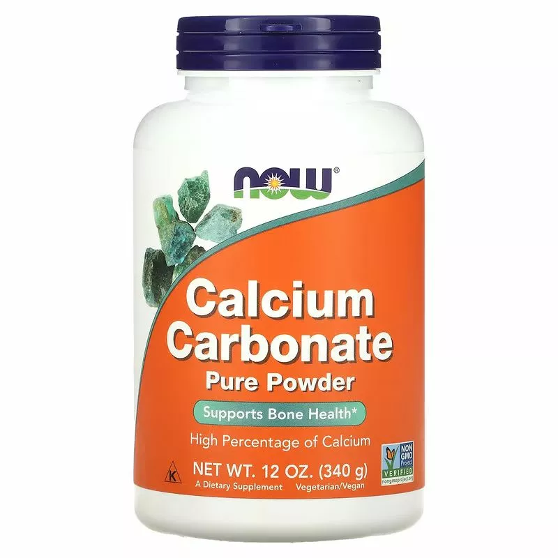 NOW Calcium Carbonate, čistý prášek, 340 g