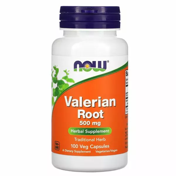 Now Foods NOW Valerian root (kozlík lékařský), 500 mg, 100 rostlinných kapslí