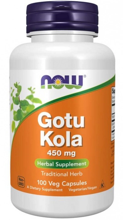 Now Foods Gotu Kola, 450 mg, 100 rostlinných kapslí