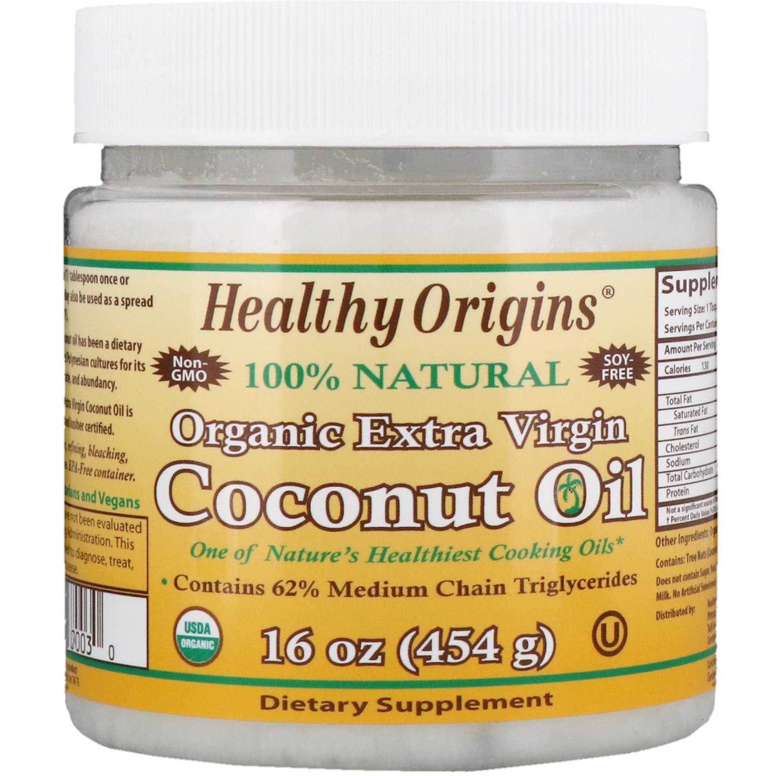 Healthy Origins Extra panenský kokosový olej 454 g