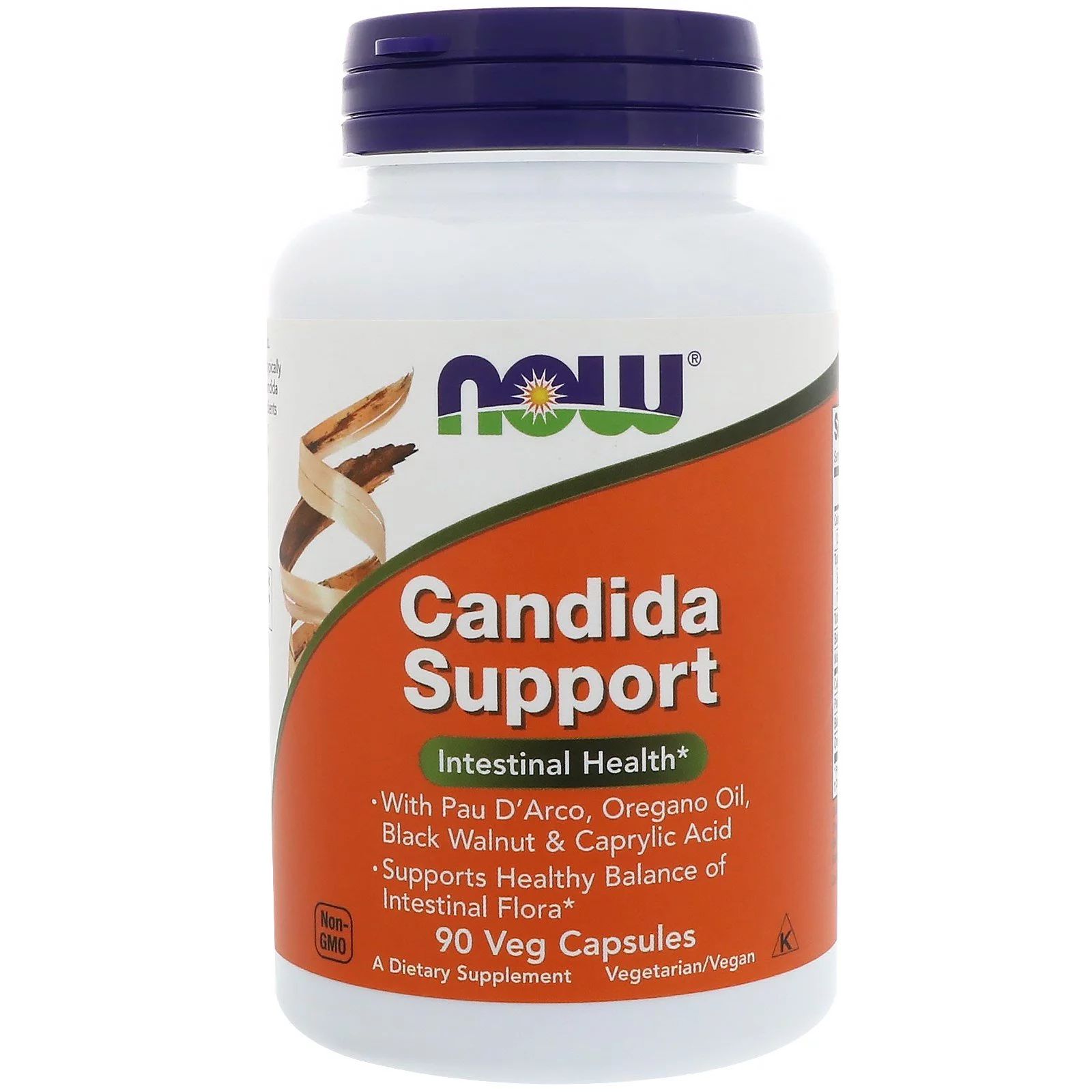 Now Foods Candida Support, 90 rostlinných kapslí