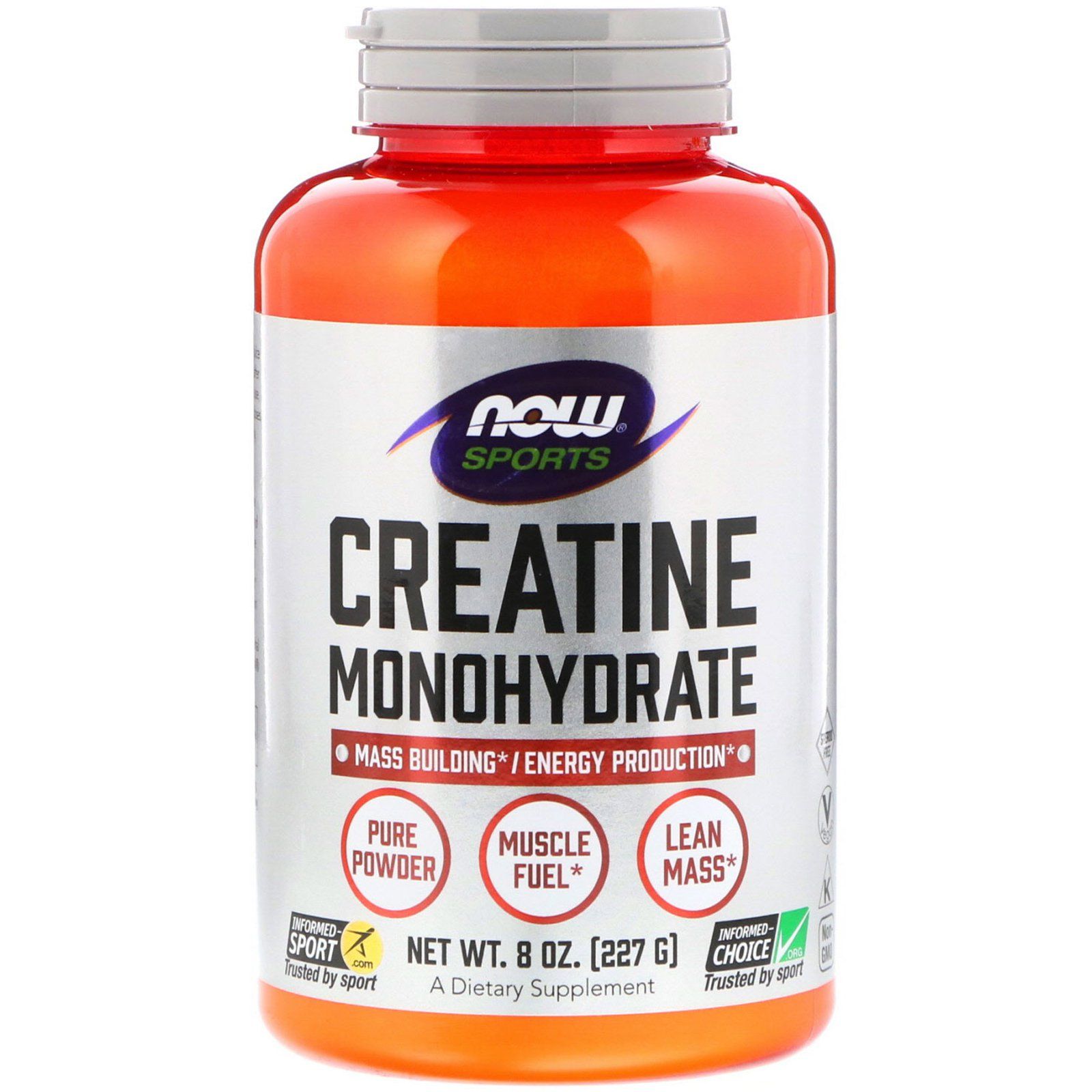 Now Foods Kreatin monohydrát, čistý prášek 227 g