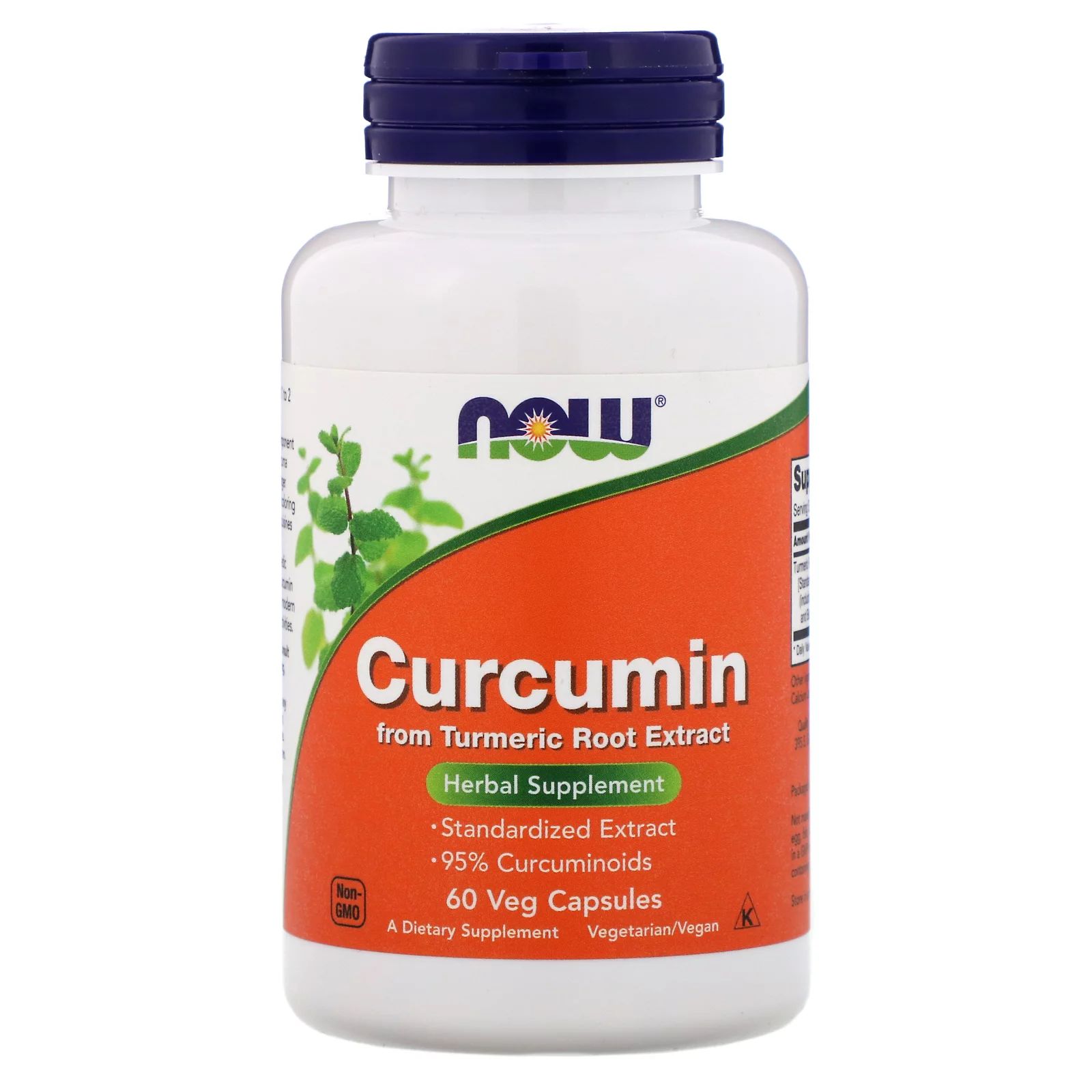 Now Foods Curcumin (kurkumin) 95% extrakt, 60 rostlinných kapslí