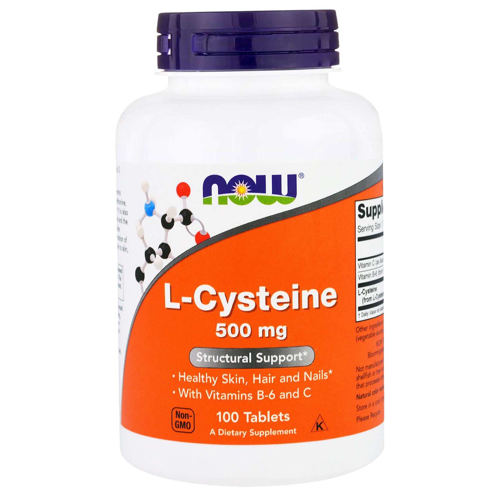 Now Foods L-Cystein 500 mg, 100 tablet