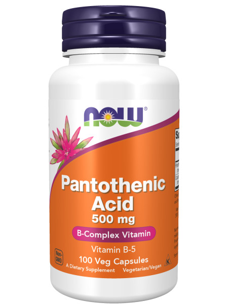 Now Foods Kyselina pantothenová (vitamin B5), 500 mg, 100 kapslí