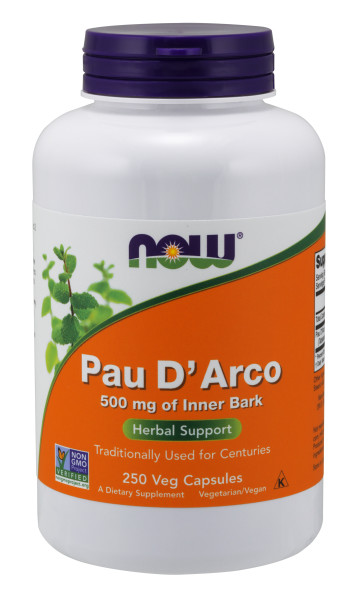 Now Foods Pau D’ Arco (Lapacho), 500 mg, 250 rostlinných kapslí