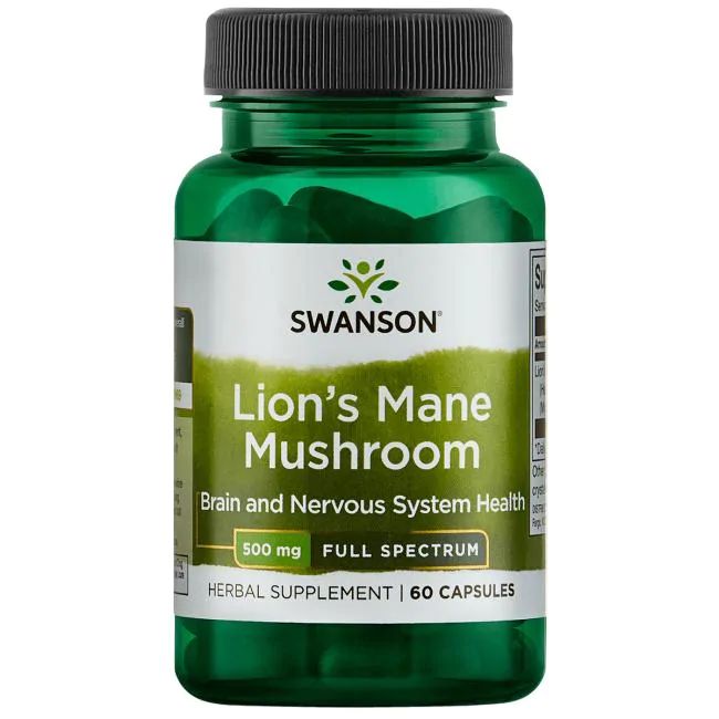 Lion's Mane Mushroom (hericium) 500 mg, 60 kapslí