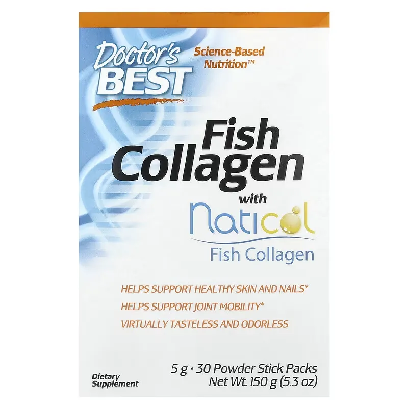 Doctor's Best Doctor's Best, Fish Collagen with Naticol, 30 sáčků x 5 g, prášek