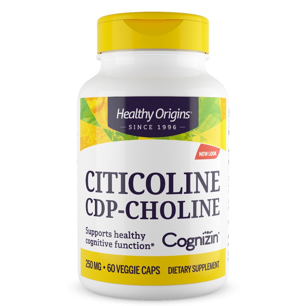 Healthy Origins CDP-cholin 250 mg, 60 rostlinných kapslí