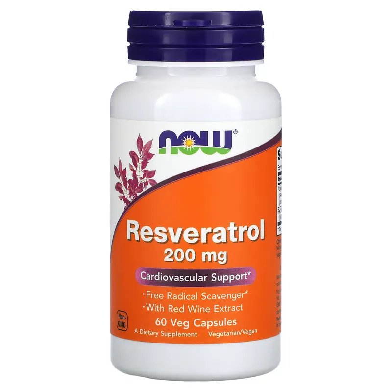 Now Foods NOW Foods, Resveratrol 200 mg 60 rostlinných kapslí