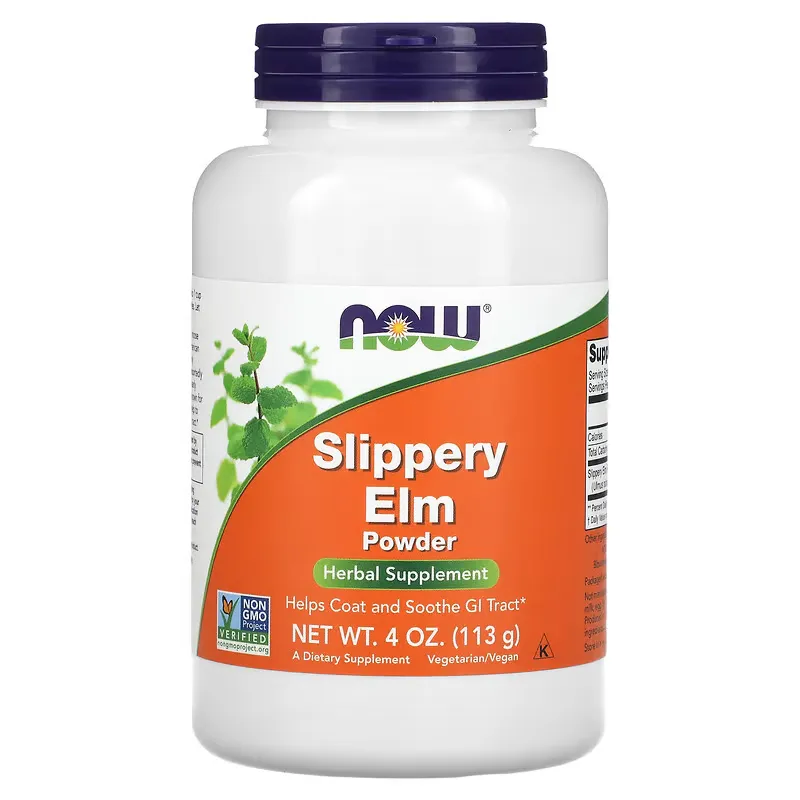 Now Foods NOW Slippery Elm Powder, 113 g, čistý prášek