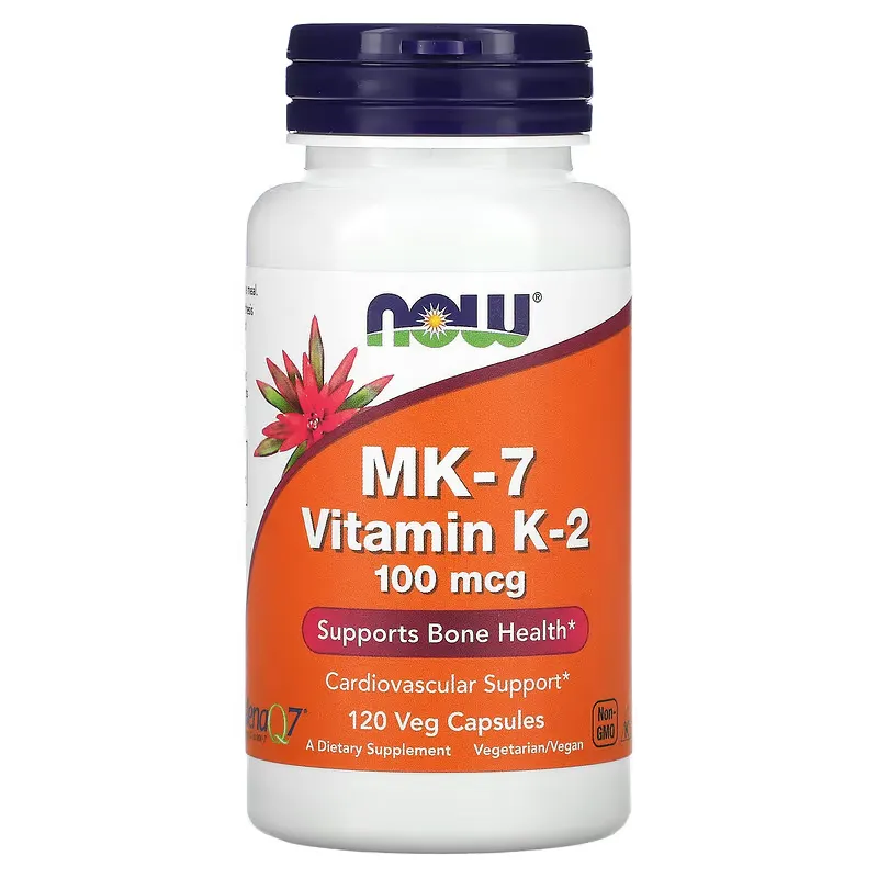 Now Foods Vitamin K2 MK-7(MenaQ7), 100 mcg, 120 veg. kapslí