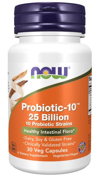 Now Foods NOW Foods, Probiotic-10, 25 Billion, 30 rostlinných kapslí