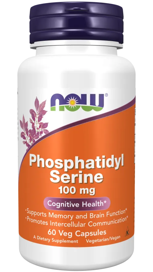 Now Foods NOW Foods, Phosphatidyl Serine, 100 mg, 60 rostlinných kapslí