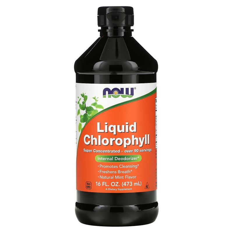 Now Foods NOW Liquid Chlorophyll, Natural Mint (přírodní máta), 473 ml