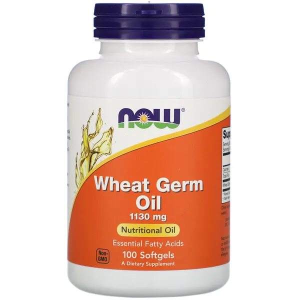 Now Foods Wheat Germ Oil (olej z pšeničných klíčků), 1130 mg, 100 softgel kapslí