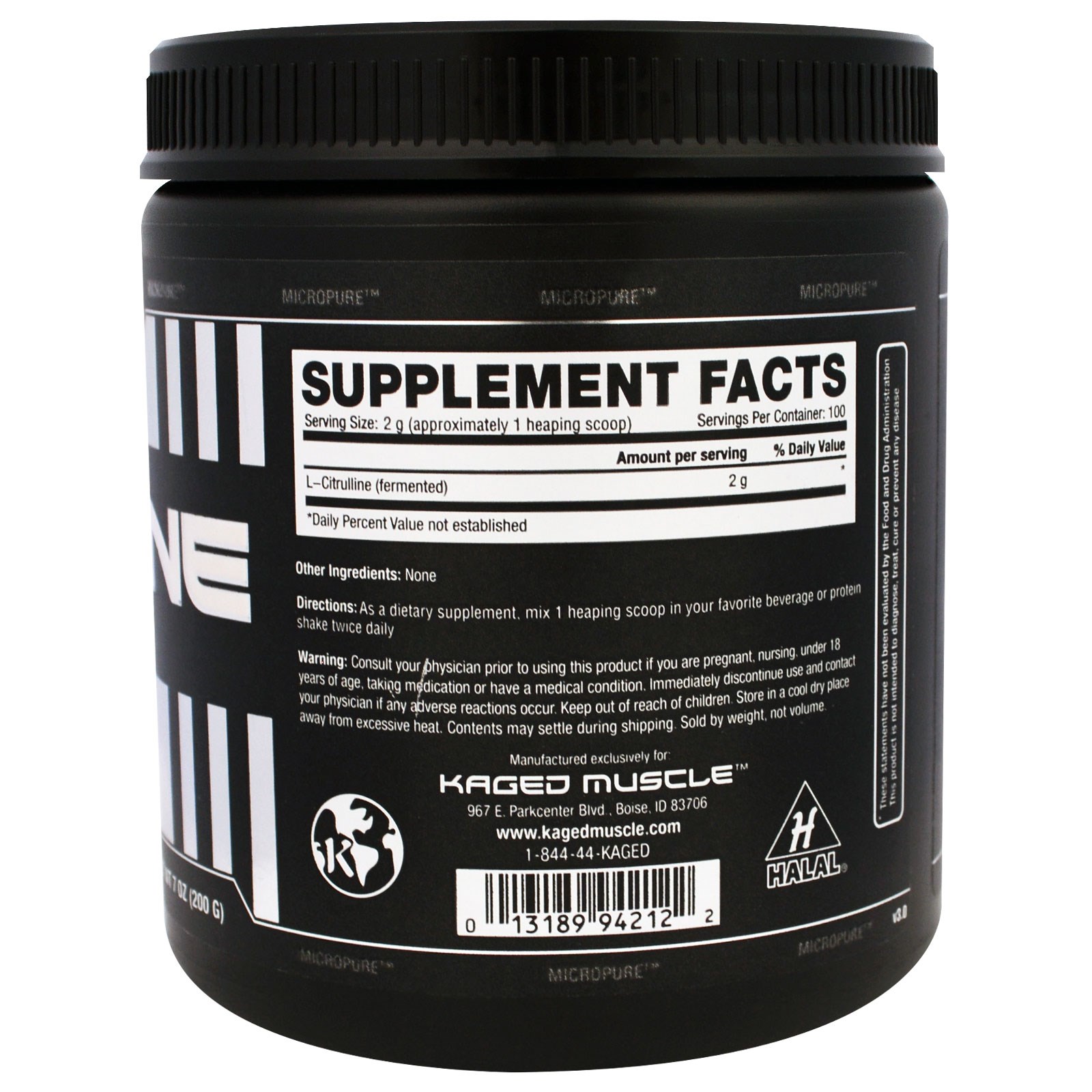 Kaged muscle jedin fermentovan citrulline 200 g v balen na 100 dn 