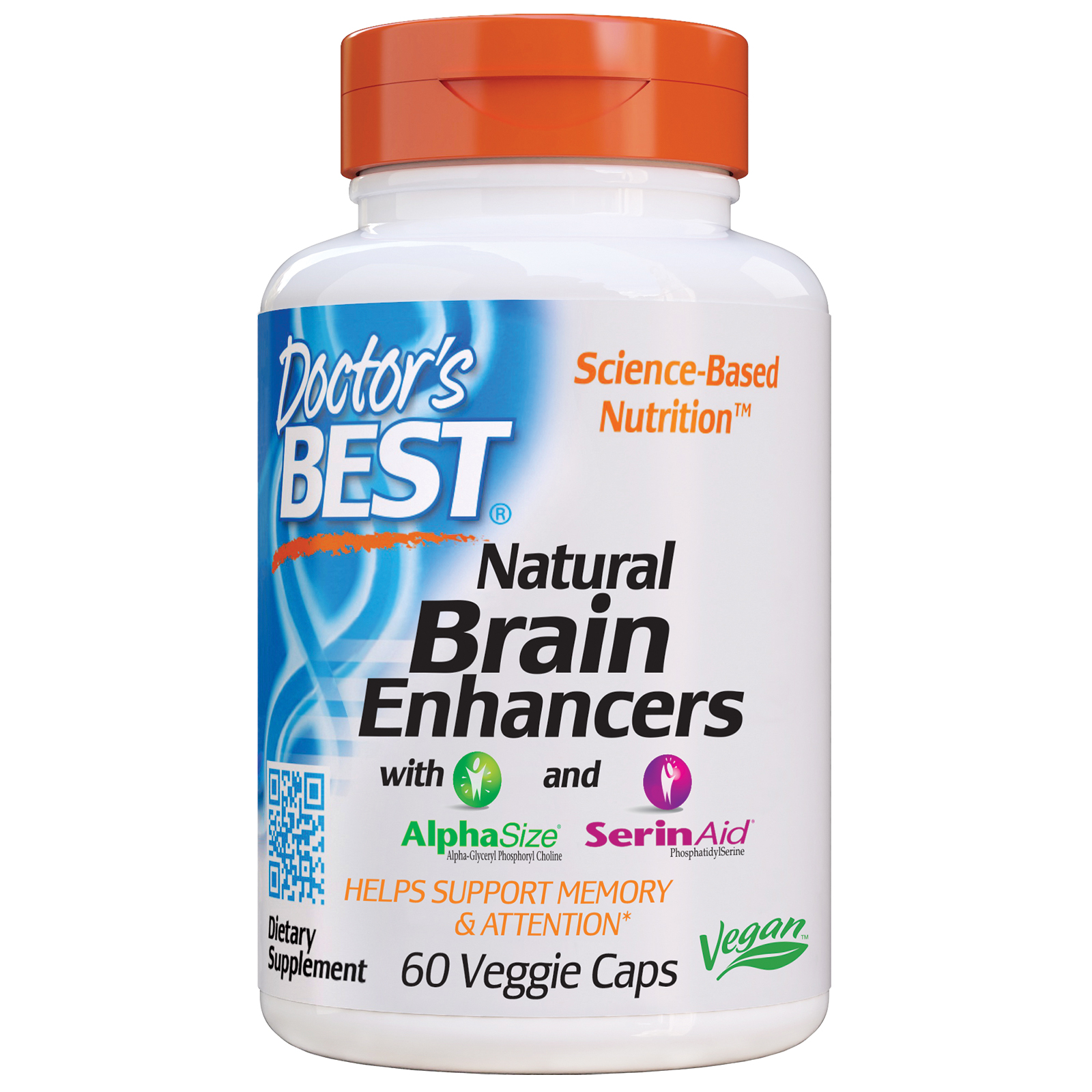 Doctor's Best Natural Brain Enhancers with AlphaSize and SerinAid, 60