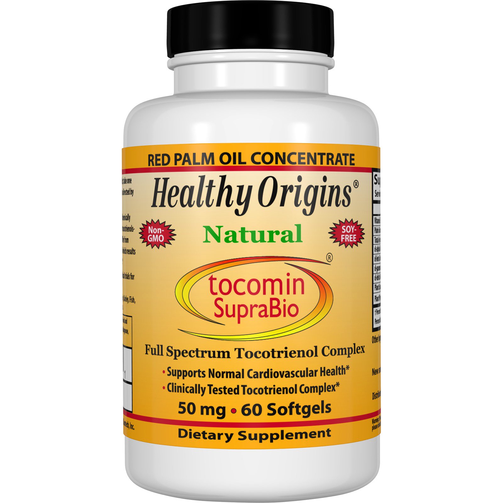 Healthy Origins SupraBio (Vitamin E komplex), 50mg, 60 softgel