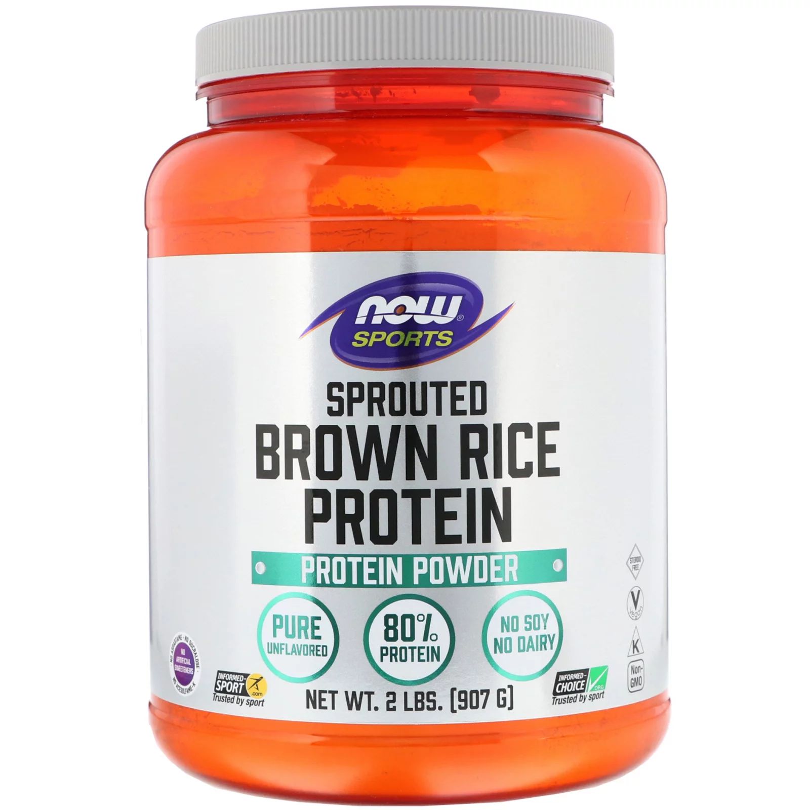 Now Foods Sprouted Brown Rice Protein (protein z hnědé rýže) 907 g