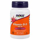 Now Foods, Vitamin D3, 400 IU, 180 softgel kapslí