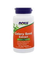 Now Foods Celery Seed Extract + Horse Chestnut + Hawthorn, 60 rostlinných kapslí