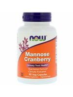 Now Foods D-Mannose + Cranberry, 90 rostlinných kapslí