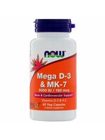Mega D3 + K2 MK7, 5000IU/180mcg, 60 veg kapslí