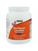 Now Foods Sunflower Lecithin (Slunečnicový Lecitin), Čistý prášek, 454 g